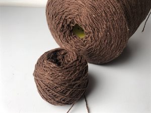 100% cashmere - chokoladebrun melange, sælges pr. gram